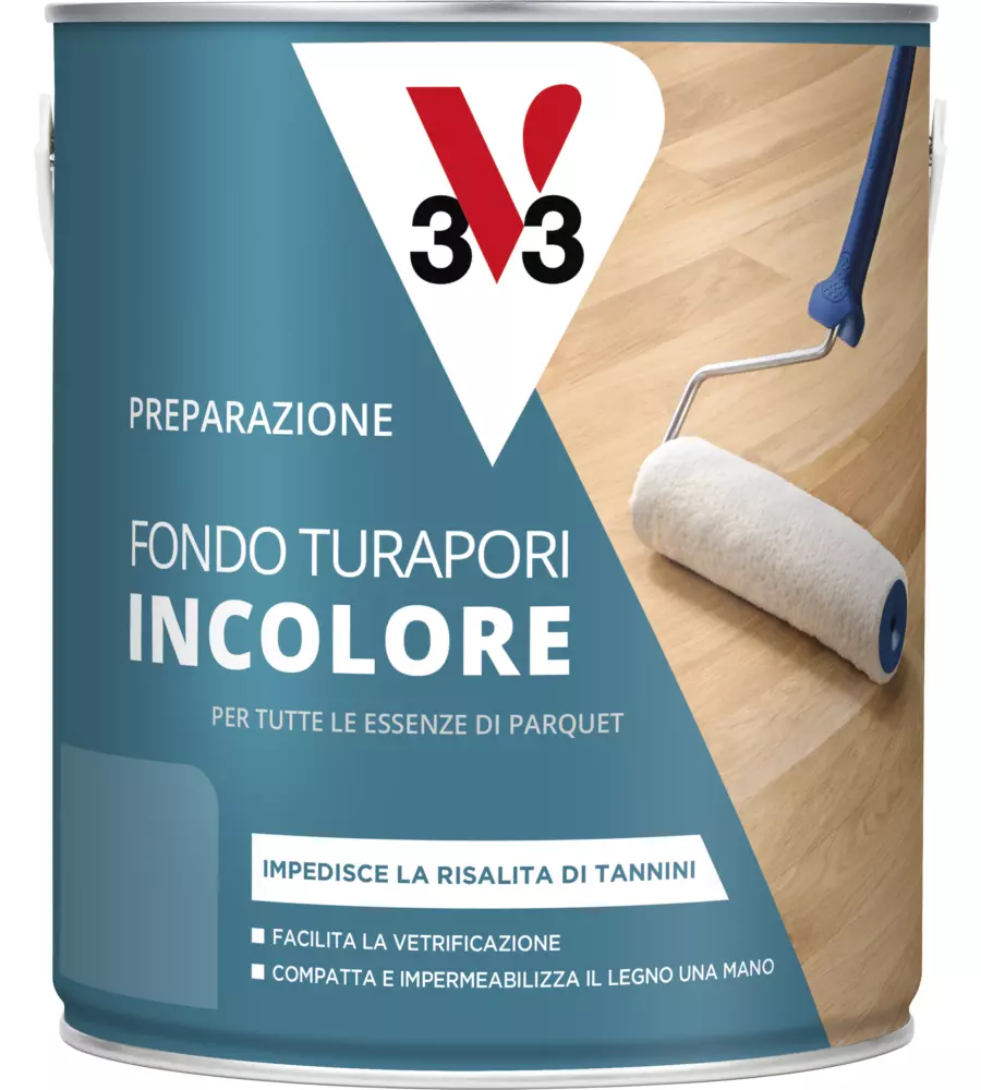 Fondo turapori parquet, incolore  - 2,5 litri